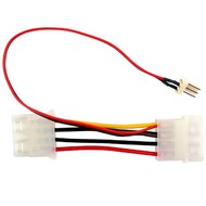 REVOLTEC redukce napájanie, 3-pin Molex na 4-pin Molex