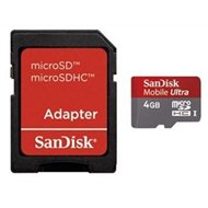 SanDisk Micro SDHC 4GB Ultra Class 6 + SD adaptér