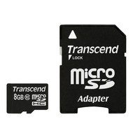 Transcend Micro SDHC 8GB Class 10 + SD adaptér