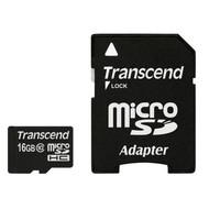 Transcend Micro SDHC 16GB Class 10 + SD adaptér