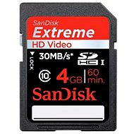 SanDisk SDHC 4GB Extreme Class 10 HD Video