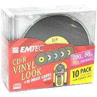 EMTEC CD-R Vinyl Look 10ks farebných v SLIM krabičke