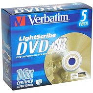 Verbatim DVD + R 16x, LightScribe 5ks v krabičke