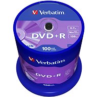 Verbatim DVD + R 16x, 100ks cakebox