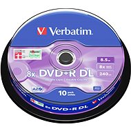 Verbatim DVD+R 8x, Dual Layer 10ks cakebox