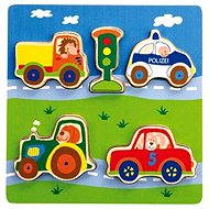 Play Q Drevené vkladacie puzzle auta