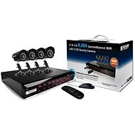 KGUARD 8-kanálový rekordér DVR + 4x farebná vonkajšia kamera