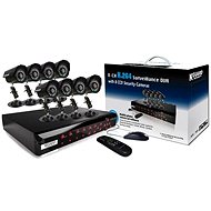 KGUARD 8-kanálový rekordér DVR + 8x farebná vonkajšia kamera