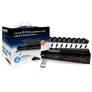KGUARD 16-kanálový PROFI rekordér DVR + 8x farebná vonkajšia kamera