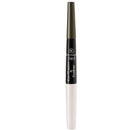 DERMACOL 2in1 Eye Shadow &amp; Eyeliner 5 g biela + hnedozelené