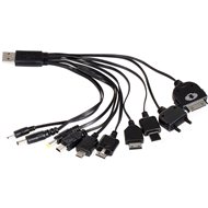 QCP USB černá, 10 koncovek