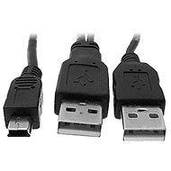OEM 2x USB A-> MINI 5-pin, Y napájací, 0,6 m