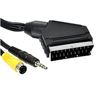 OEM SCART - S-Video / Jack 3.5mm propojovací, 5m