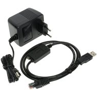 Kábel 10P10C-USB čierny + napájací adaptér