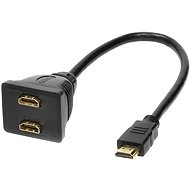 ROLINE HDMI M --> 2x HDMI F, zlacené konektory