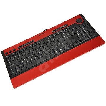 Saitek K120 slim CZ červená