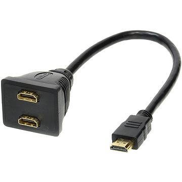 ROLINE HDMI M --> 2x HDMI F, zlacené konektory