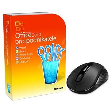 Microsoft Office 2010 pre podnikateľov, CZ + Microsoft Wireless Mobile Mouse 4000