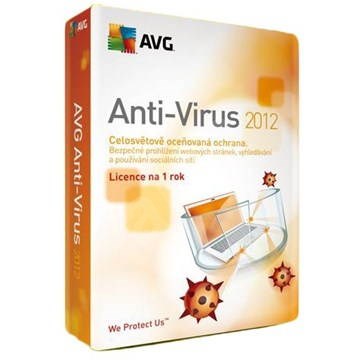 AVG Anti-Virus 2012 licence pro 1 počítač na 12 měsíců