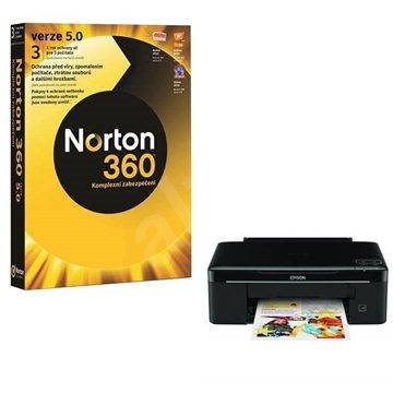 Symantec Norton 360 5.0 CZ (1 User 3 PC) + EPSON Stylus SX130