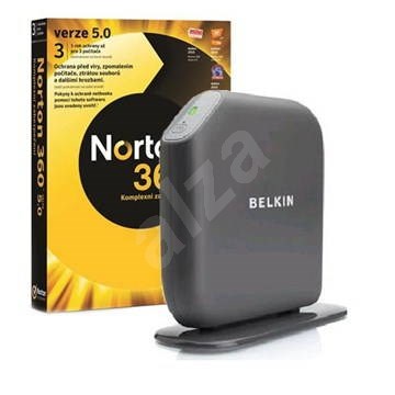 Symantec Norton 360 5.0 CZ (1 User 3 PC) + BELKIN Share