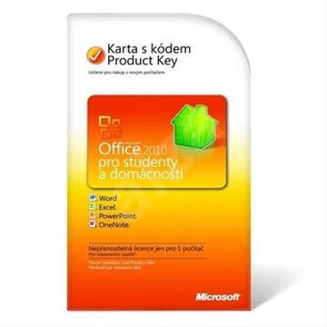Microsoft Office 2010 pro studenty a domácnosti, CZ, produktový klíč (PKC)